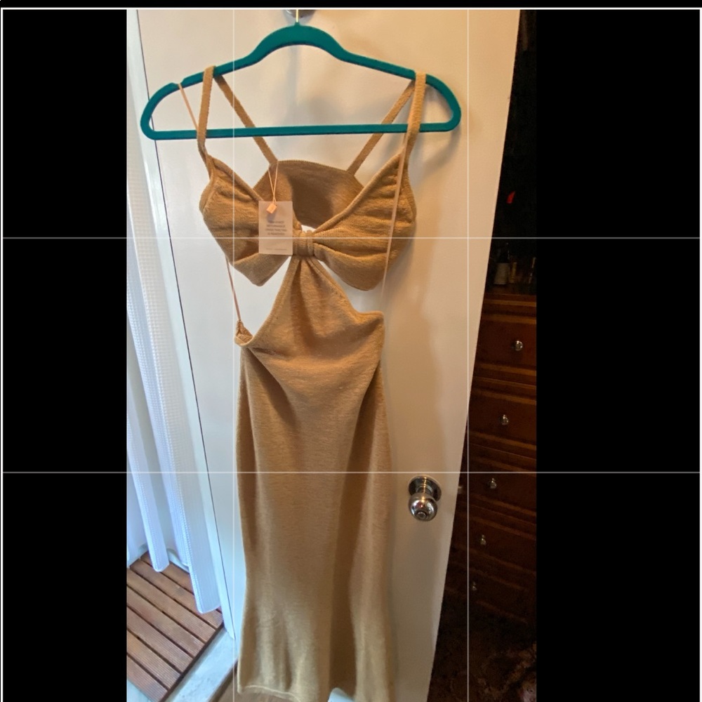 cult gaia tan knit maxi dress - Picture 5 of 6